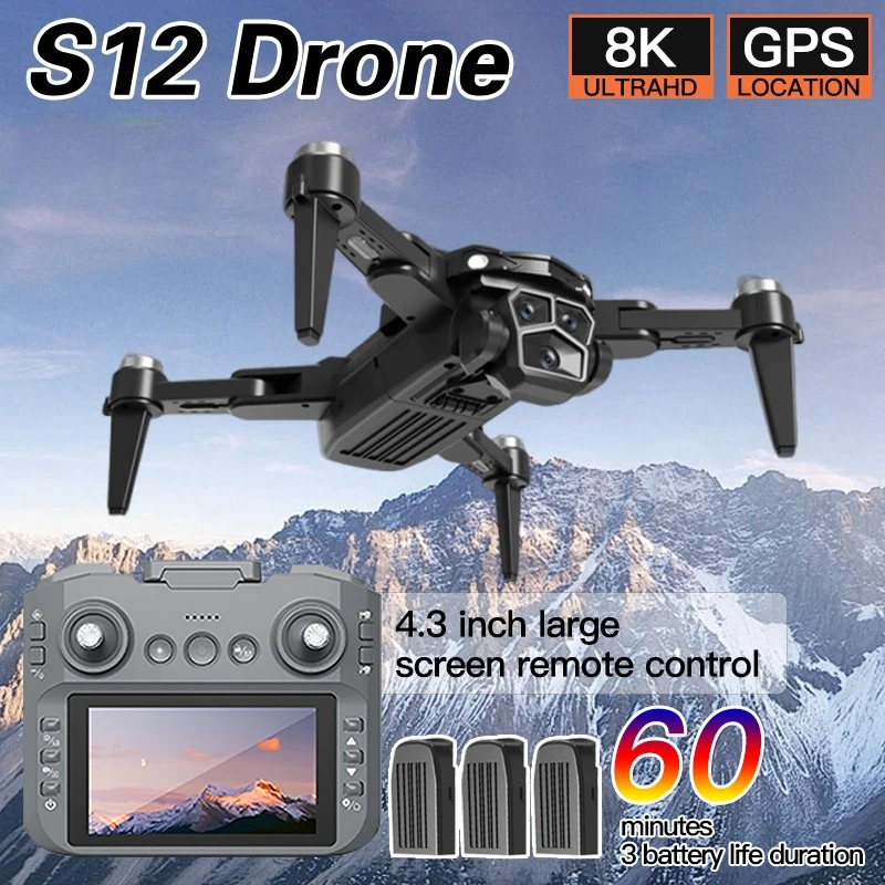 Original S12 Drone 8K Professi - Drone Camera Professional ulasan dan harga